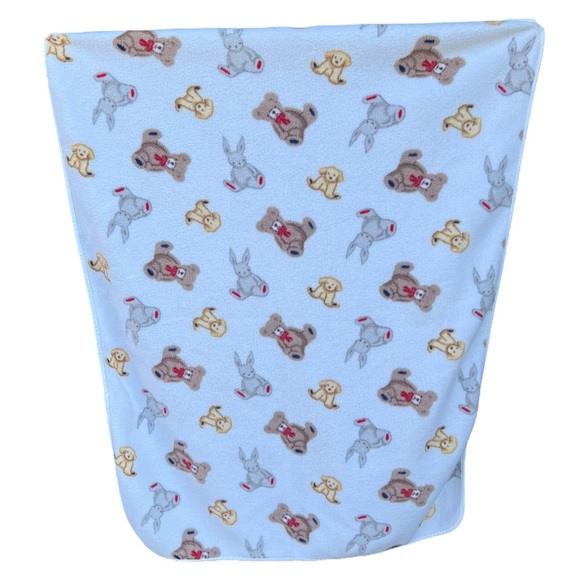 VTG Carter’s Teddy Bear Puppy Bunny Fleece Baby Security Blanket Lovey 30x40 GUC